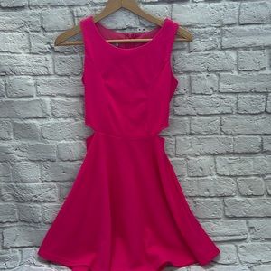 Hot Pink open sides dress